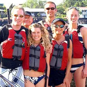 a group of people posing for the camera